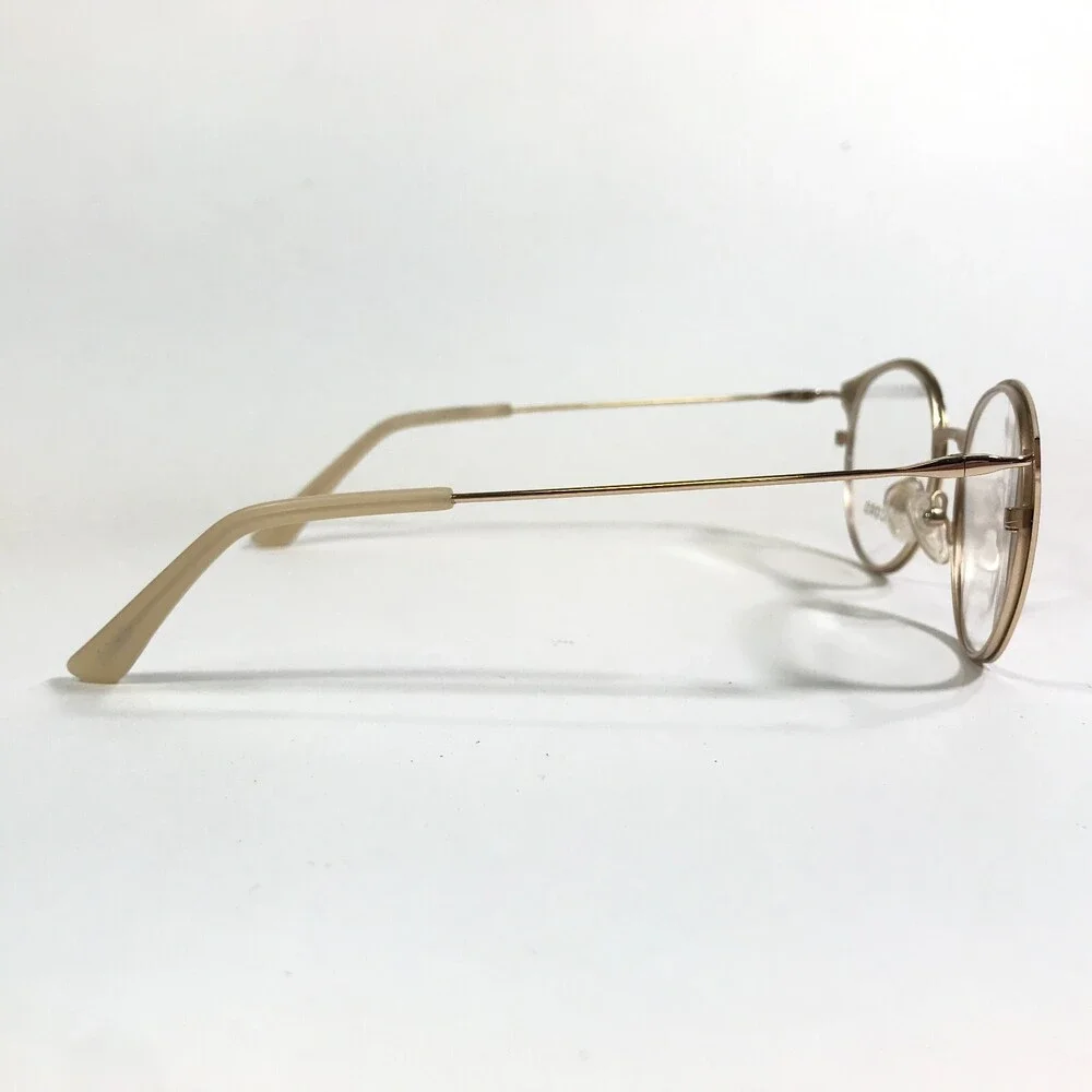Amarcord AM007 col.1 Eyeglasses Frames Gold Round Full Rim 49-17-140